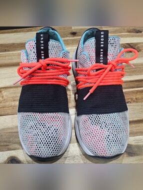 Under Armour Neon Coral Lace Athletic Sneakers